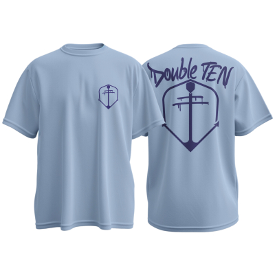 DOUBLE TEN ANKER BASESHIRT  POWDERBLUE